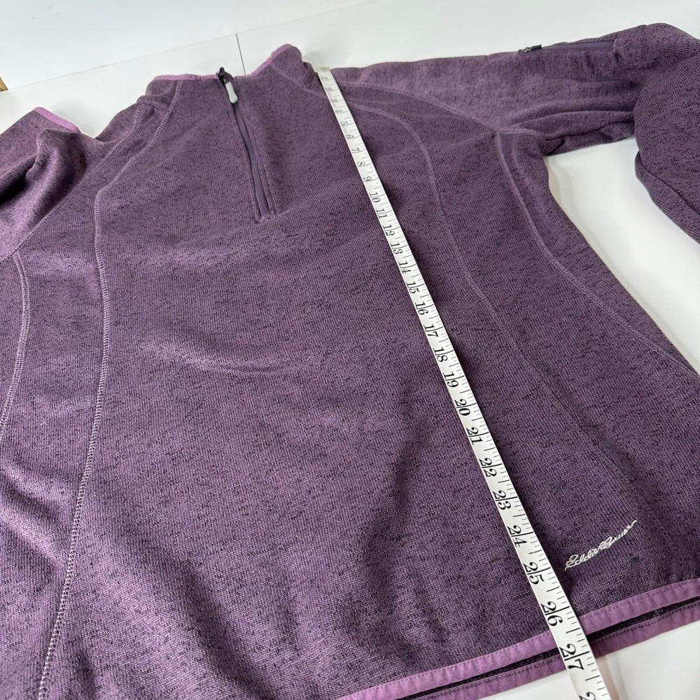 Eddie Bauer Fleece Pullover Heathered Purple Quarter Zip Jacket Gorpcore Sz 2XL - Picture 15 of 16